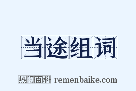 当途组词是什么意思的图片